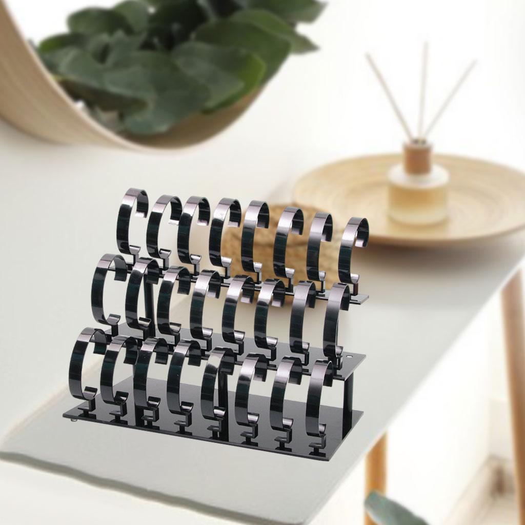Jewelry Shop Watches - แท่นวางนาฬิกาอะคริลิค ชั้นวางเครื่องประดับ 3 ชั้น ที่วางสร้อยข้อมือแบบถอดได้ สำหรับร้านค้า