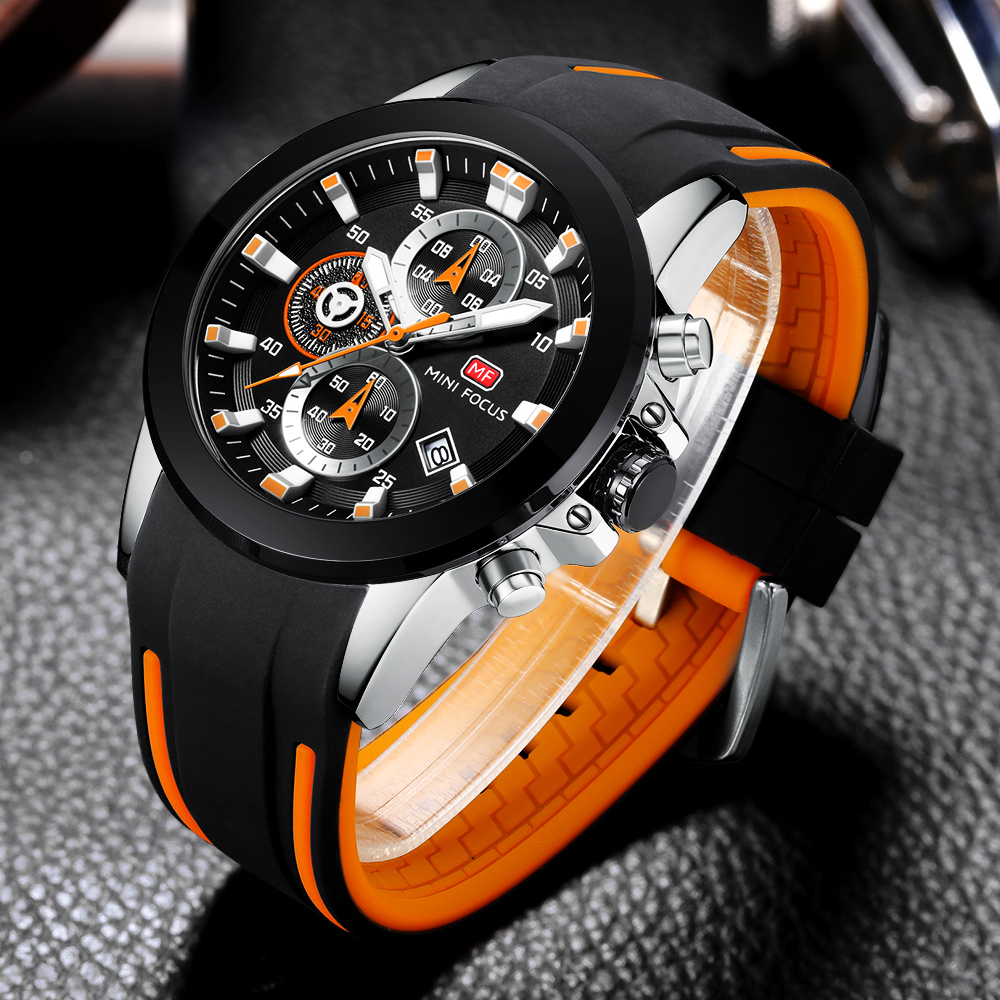 Jewelry Inspired Watches - มินิโฟกัสนาฬิกาผู้ชายแบรนด์หรูชั้นนำกันน้ำนาฬิกากีฬาโครโนกราฟควอตซ์ทหาร relogio masculino ของแท้