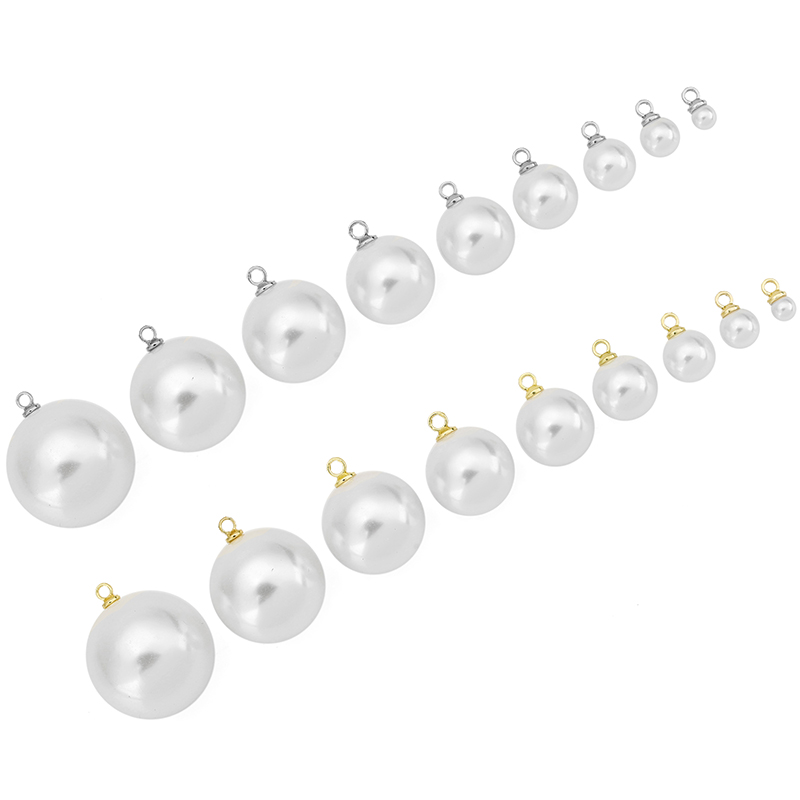 Pearl Necklace - ลูกปัดมุกเทียม 20 ชิ้น สำหรับทำต่างหู จี้สร้อยคอ ขนาด
