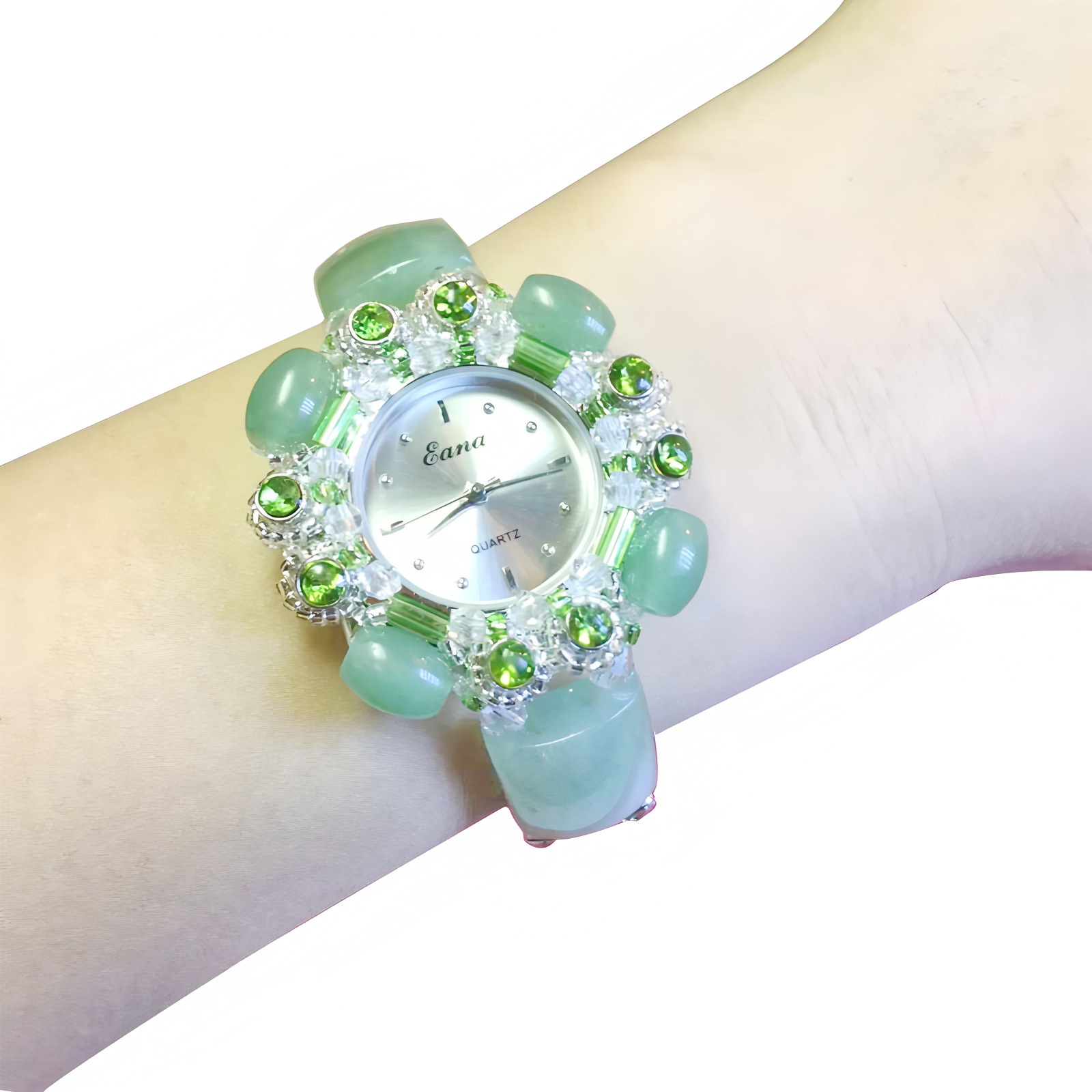 นาฬิกาข้อมือหยกเขียวหรูหรา แฟช - Jewelry Watches For Ladies บทวิจารณ์และราคา
