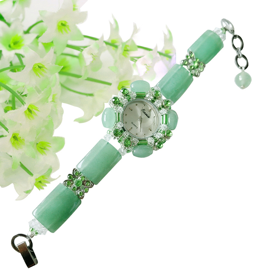 นาฬิกาข้อมือหยกเขียวหรูหรา แฟช - Jewelry Watches For Ladies บทวิจารณ์และราคา