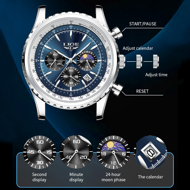 นาฬิกาควอทซ์หรูหราแบรนด์ Lige  - Jewelry Inspired Watches บทวิจารณ์และราคา