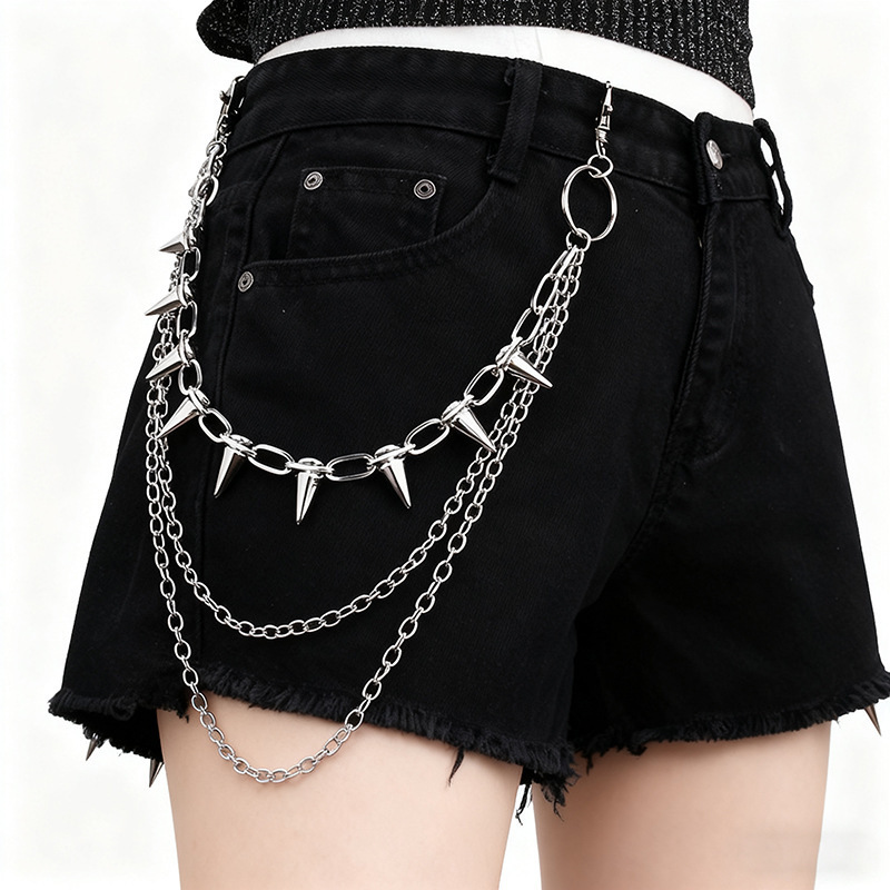 โซ่คาดเอวสไตล์ฮิปฮอป พังก์ร็อก - Hip Hop Chain Necklace บทวิจารณ์และราคา