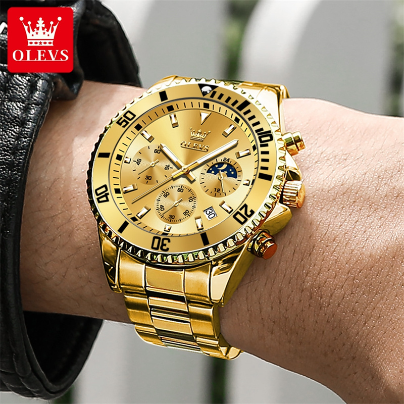 OLEVS นาฬิกาผู้ชายแบรนด์ชั้นนำ - Jewelry Inspired Watches บทวิจารณ์และราคา