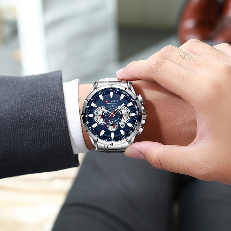 CURREN นาฬิกาข้อมือผู้ชายกันน้ - Jewelry Inspired Watches บทวิจารณ์และราคา