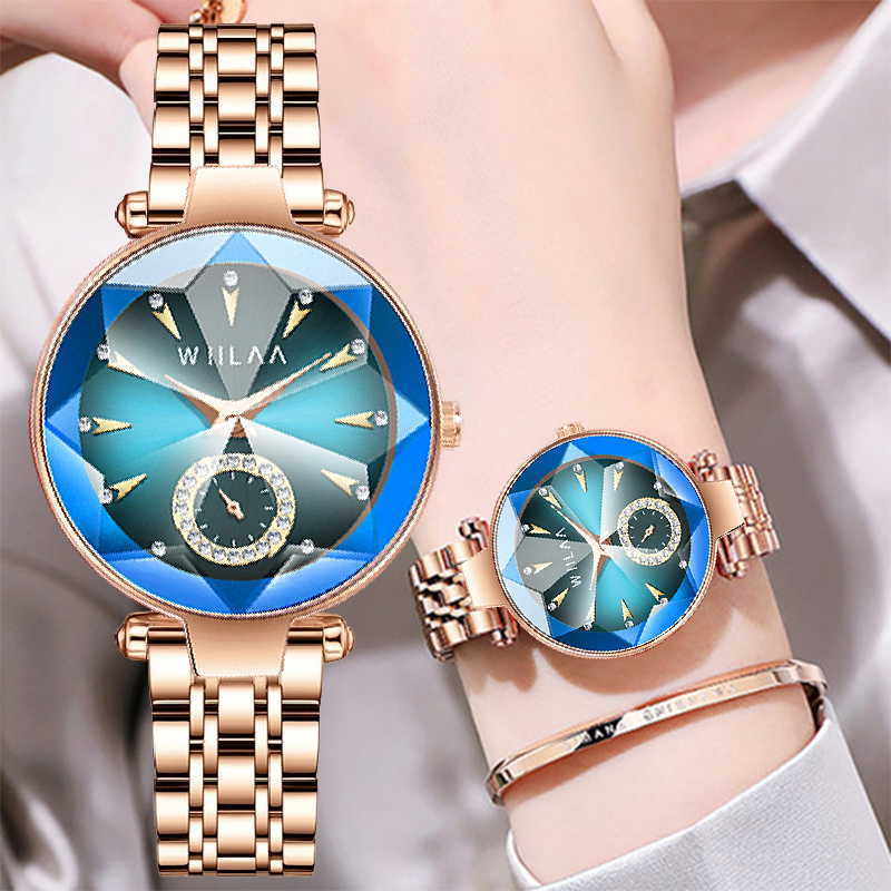 นาฬิกาข้อมือผู้หญิงทองคำสีกุหล - Jewelry Watches Brands บทวิจารณ์และราคา