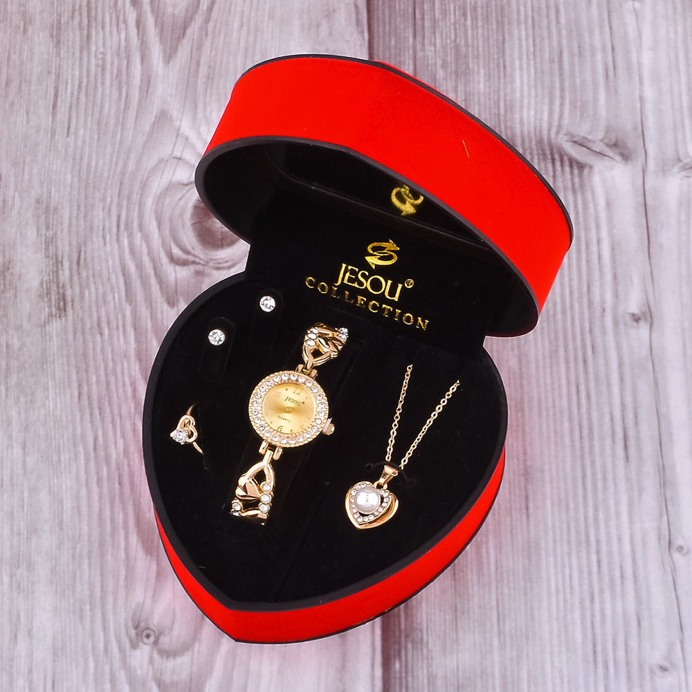 ชุดนาฬิกาข้อมือผู้หญิงใหม่ปี 2 - Jewelry Watches Silver บทวิจารณ์และราคา