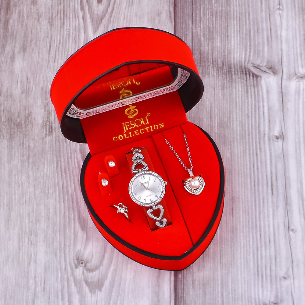 ชุดนาฬิกาข้อมือผู้หญิงใหม่ปี 2 - Jewelry Watches Silver บทวิจารณ์และราคา
