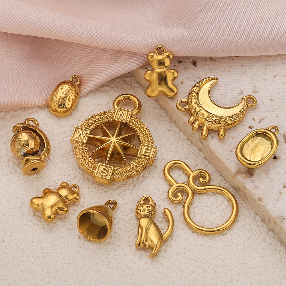 จี้รูปกระดิ่งลูกโลกสแตนเลสชุบท - Moon Star Earrings บทวิจารณ์และราคา