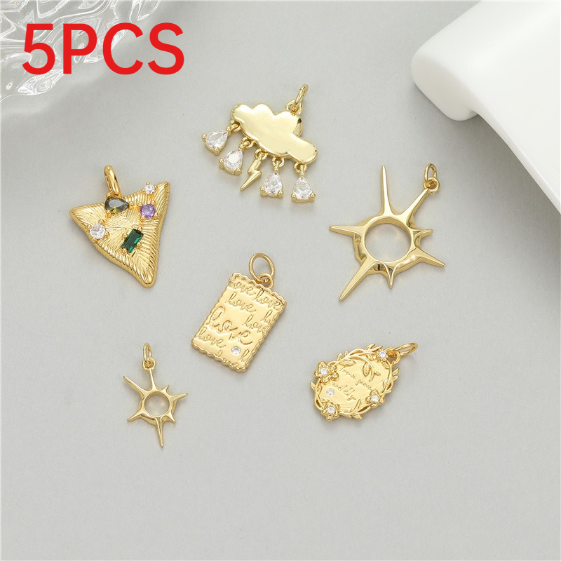 จี้รูปดาวเมฆอเนกประสงค์ 5 ชิ้น - Moon Star Earrings บทวิจารณ์และราคา