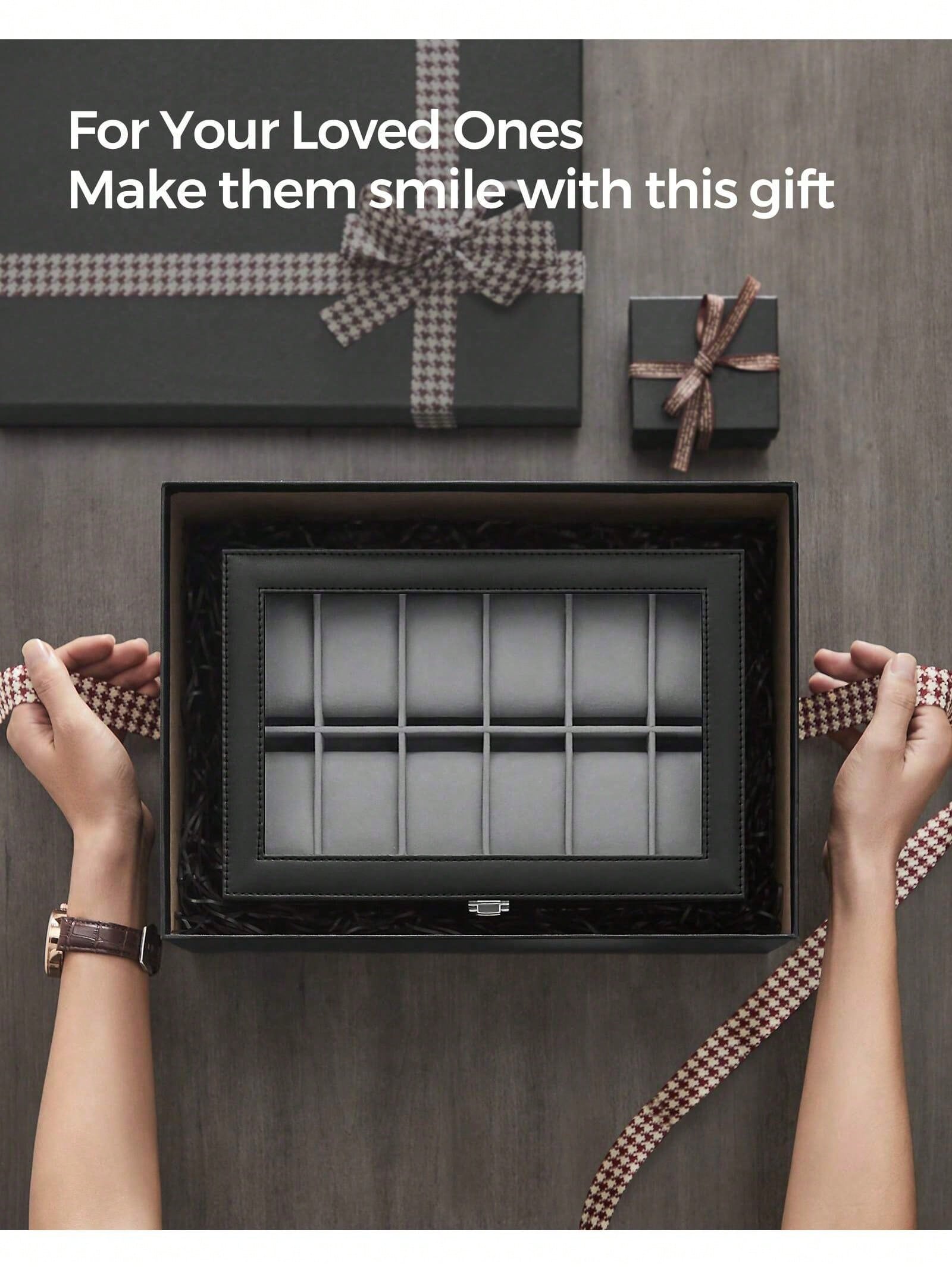 กล่องเก็บนาฬิกาแบบล็อคได้ 12 ช - Jewelry And Watches Box บทวิจารณ์และราคา