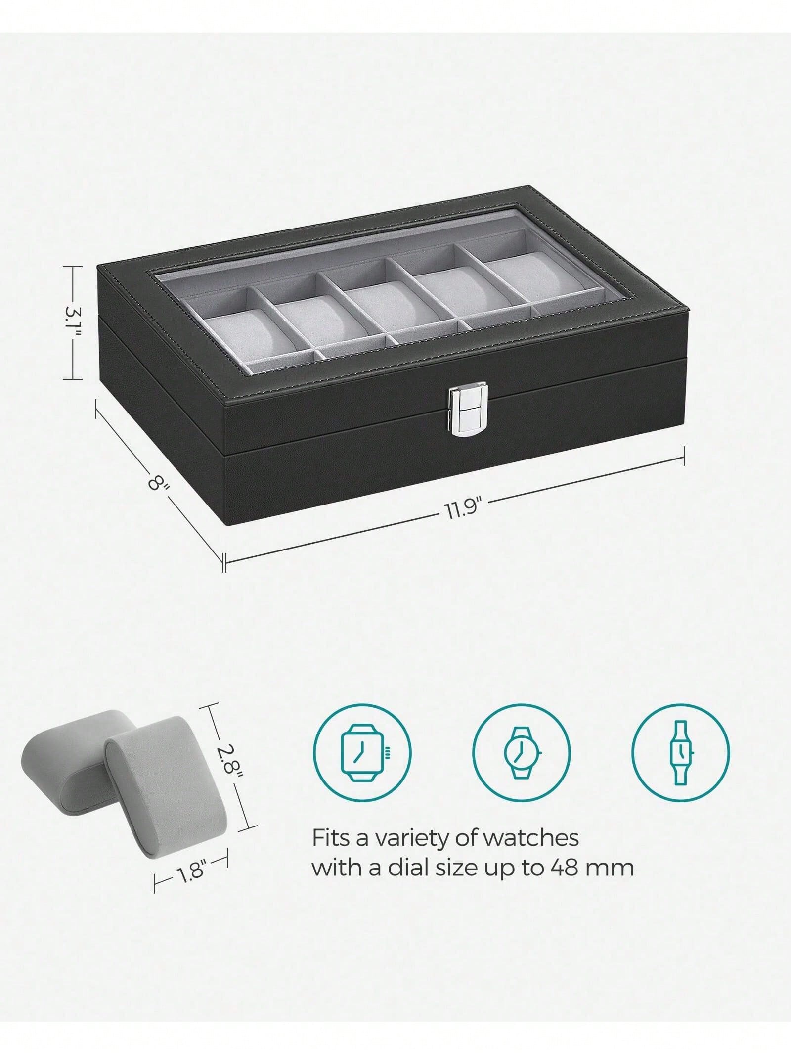กล่องเก็บนาฬิกาแบบล็อคได้ 12 ช - Jewelry And Watches Box บทวิจารณ์และราคา