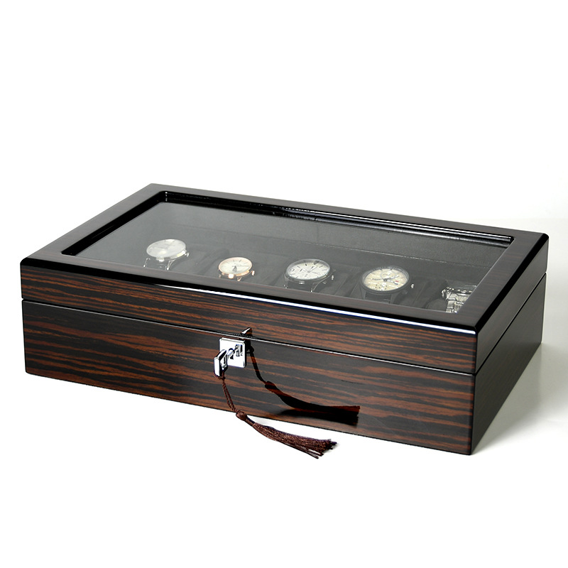 กล่องใส่นาฬิกาไม้เคลือบเงา Hxl - Jewelry And Watches Box บทวิจารณ์และราคา