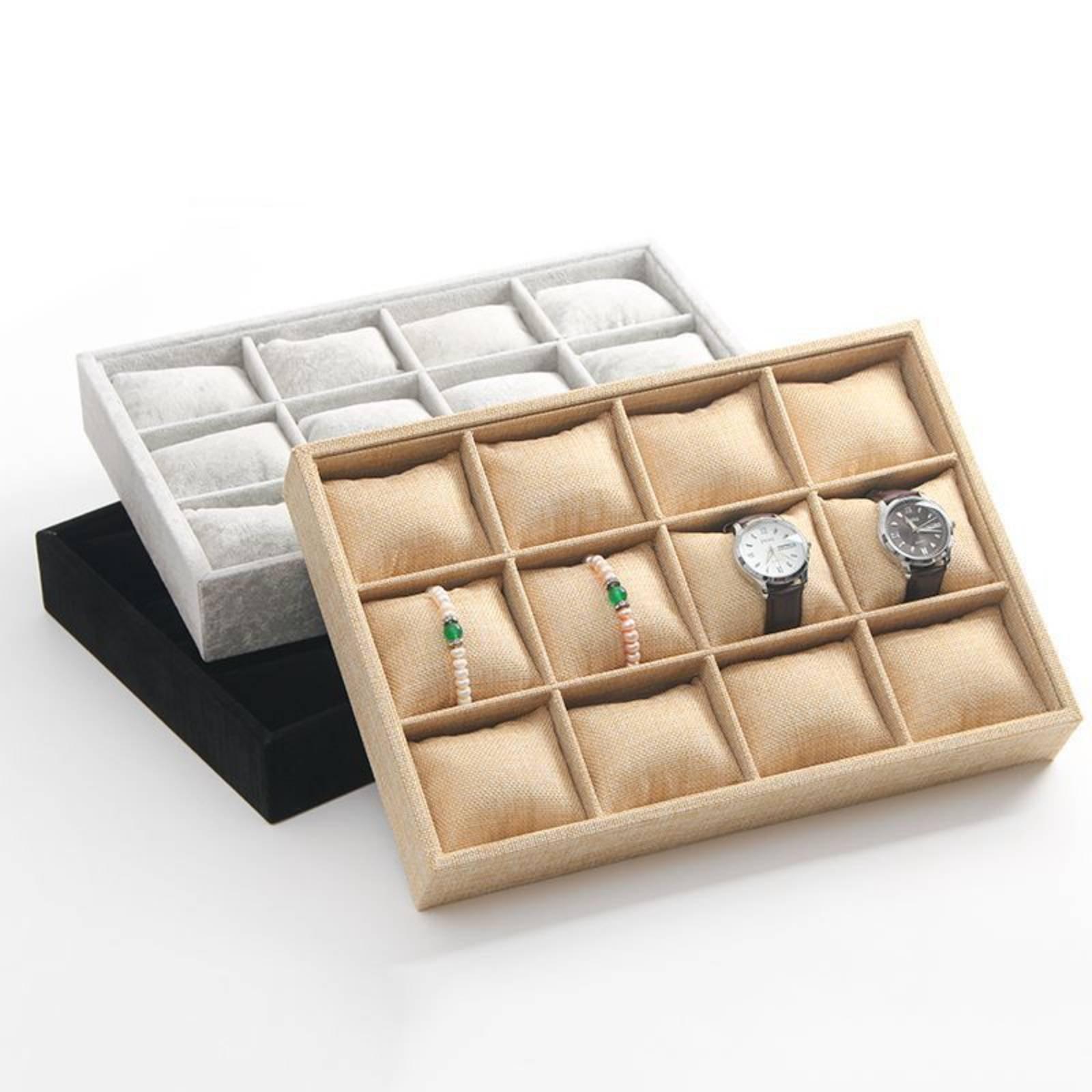 กล่องใส่เครื่องประดับผ้าลินินแ - Jewelry And Watches Box บทวิจารณ์และราคา