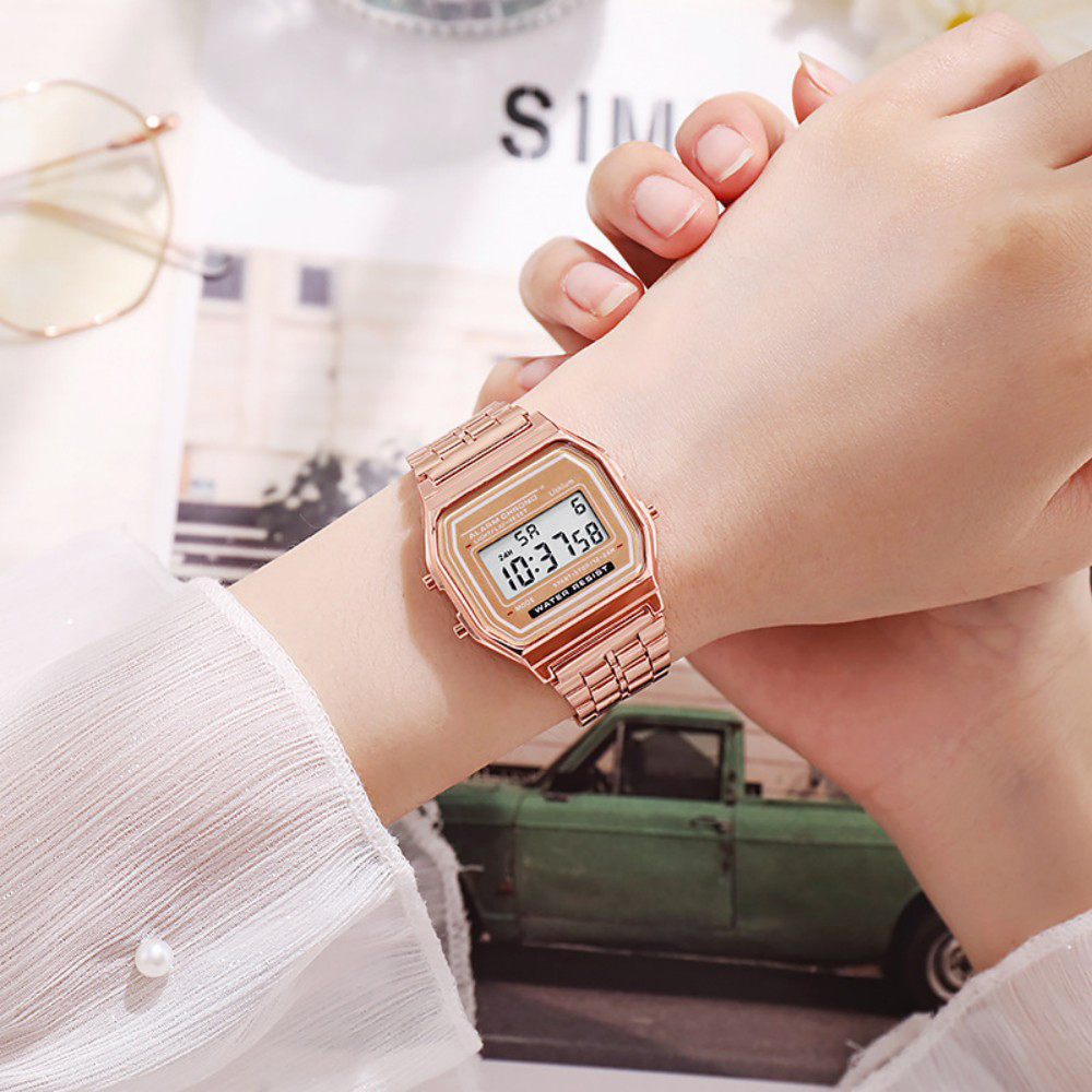 Elegant นาฬิกาดิจิตอลสําหรับผู - Jewelry Watches Silver บทวิจารณ์และราคา