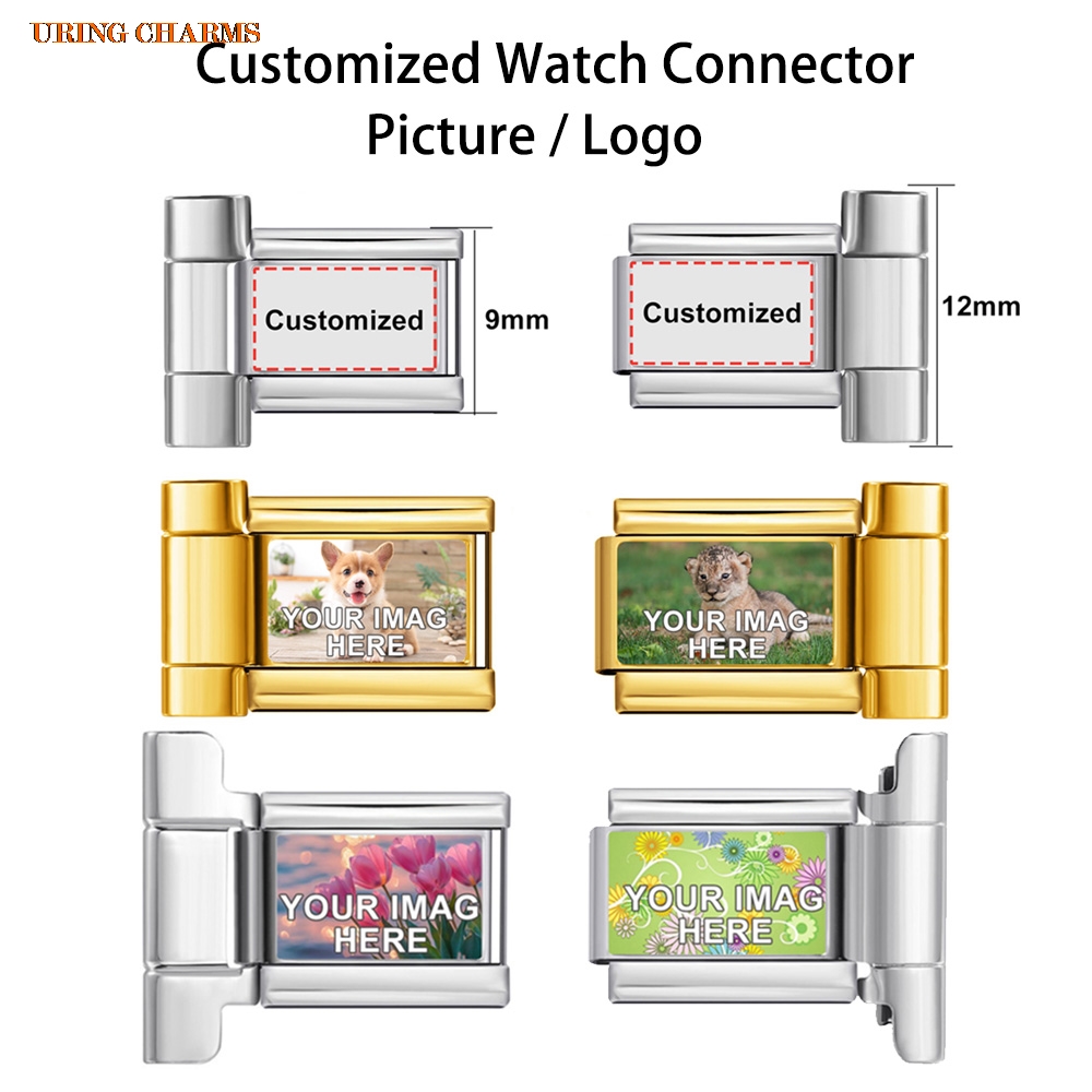 1 คู่ภาพโลโก้ที่กําหนดเองสายนา - Jewelry Watch Making บทวิจารณ์และราคา