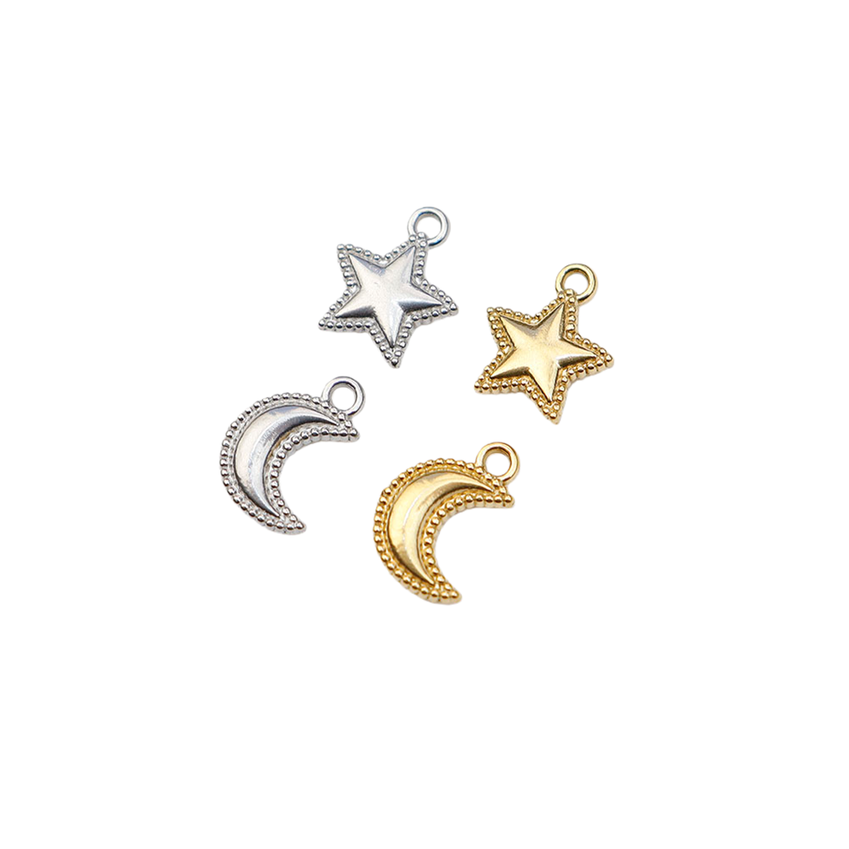 จี้รูปดาวและพระจันทร์ทำจากสแตน - Moon Star Earrings บทวิจารณ์และราคา