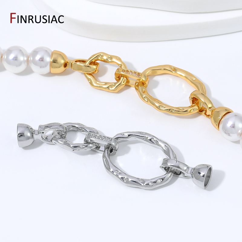 ตัวล็อกเชื่อมต่อทรงวงรีชุบทอง  - Pearl Necklace บทวิจารณ์และราคา