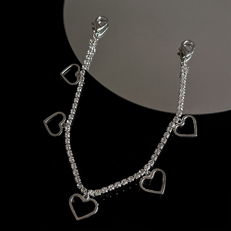รองเท้ากลวงเหล็กสลักรูปหัวใจสี - Hip Hop Chain Necklace บทวิจารณ์และราคา